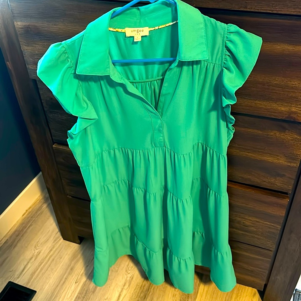 Umgee collared green dress